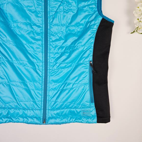 REI Primaloft Pertex Blue Quilted Vest Women Large Lightweight Outdoor Activity - Picture 4 of 10